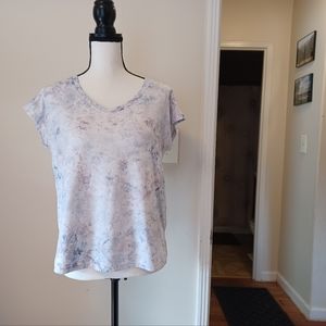 RBX Active Women's Soft Short Sleeve Marble Print Top